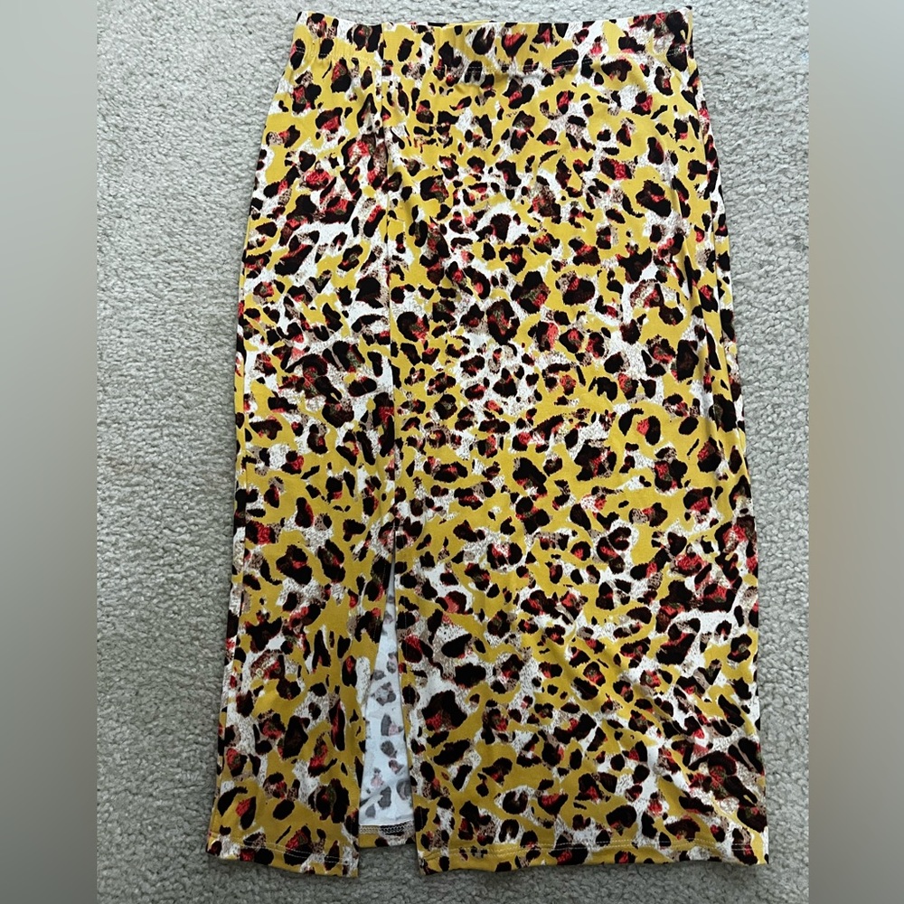 Maverick leopard skirt